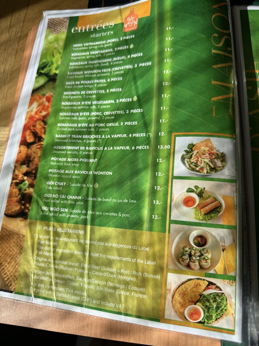 Menu Maison D'asie-2