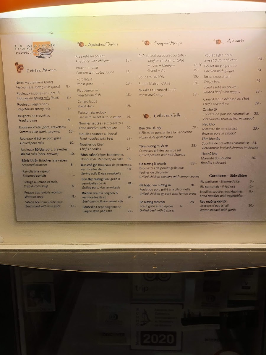 Menu Maison D'asie-9